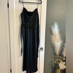H&M black silky jumpsuit